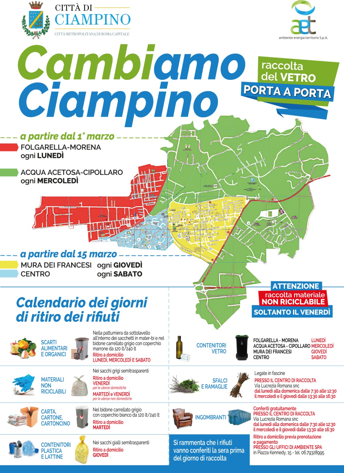 Nuovo calendario di raccolta porta a porta per zone Nuovo calendario di raccolta porta a porta per zone