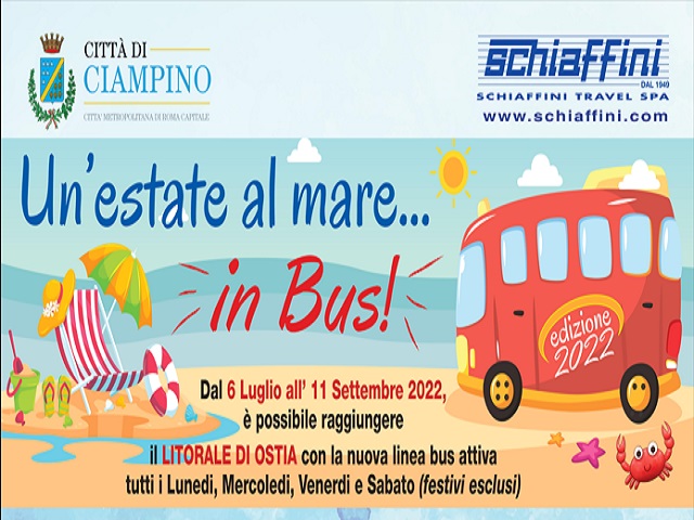 Trasporti, al via dal 6 luglio "Un'estate al mare... in bus"