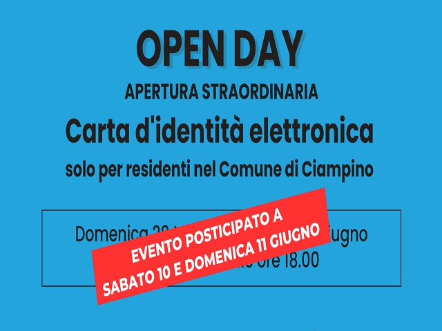 Rilascio CIE, il Ministero dell’Interno annuncia: “Servizio temporaneamente indisponibile”. Posticipato l’Open day a sabato 10 e domenica 11 giugno