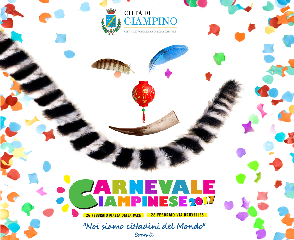 Carnevale Ciampinese 2017 "Noi siamo cittadini del Mondo". Ultimo appuntamento oggi , Martedì 28 febbraio alle ore 14.30