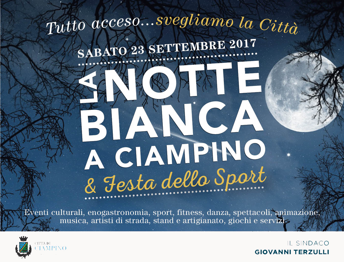 Notte Bianca 23 Settembre 2017. Avviso ai commercianti