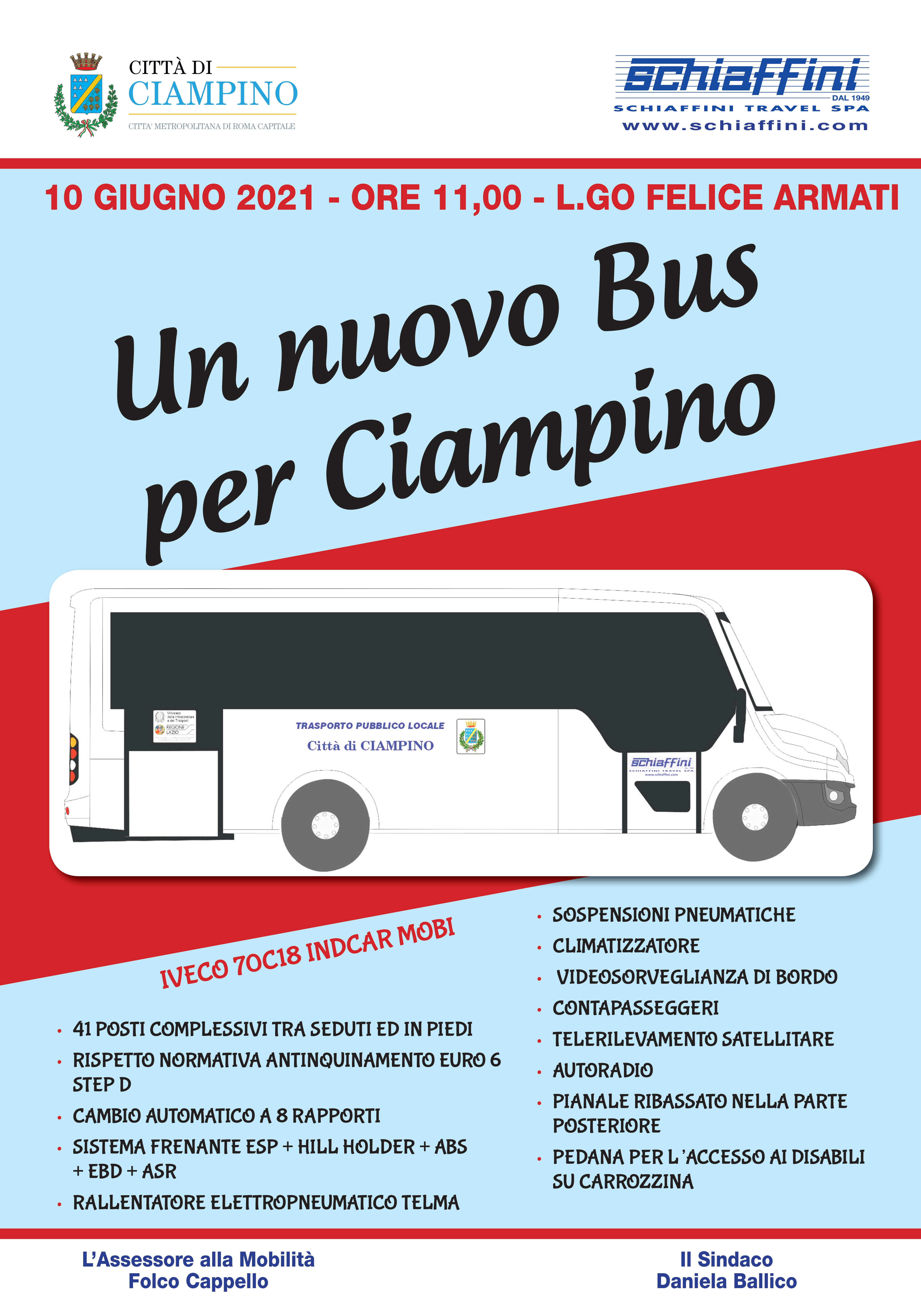 10 giugno 2021: inaugurazione nuovo automezzo trasporto pubblico locale