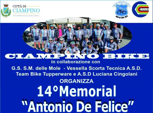 Domenica 22 settembre gara ciclistica “Memorial De Felice”