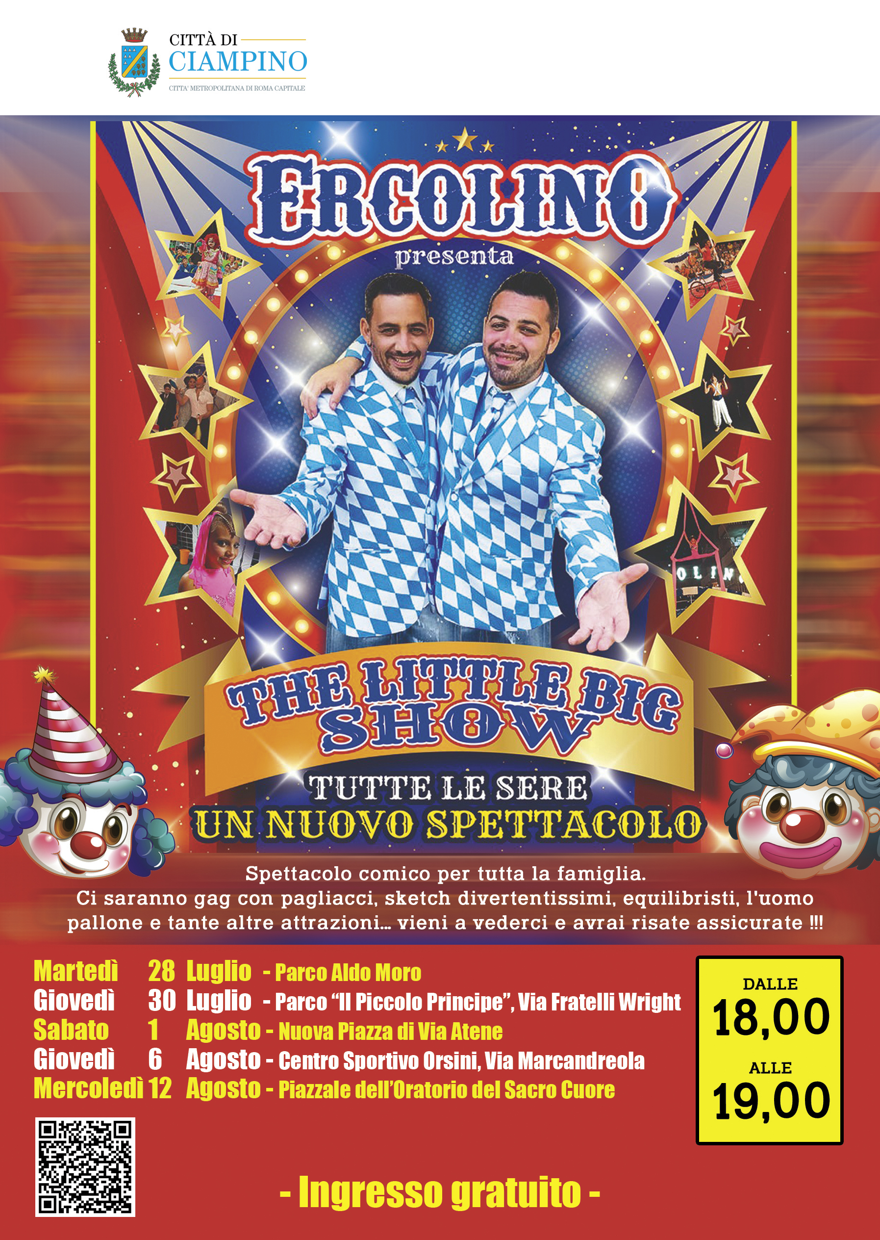 Luglio - Agosto: a Ciampino arriva... il Circo Ercolino - Spettacoli per bambini (e adulti!)