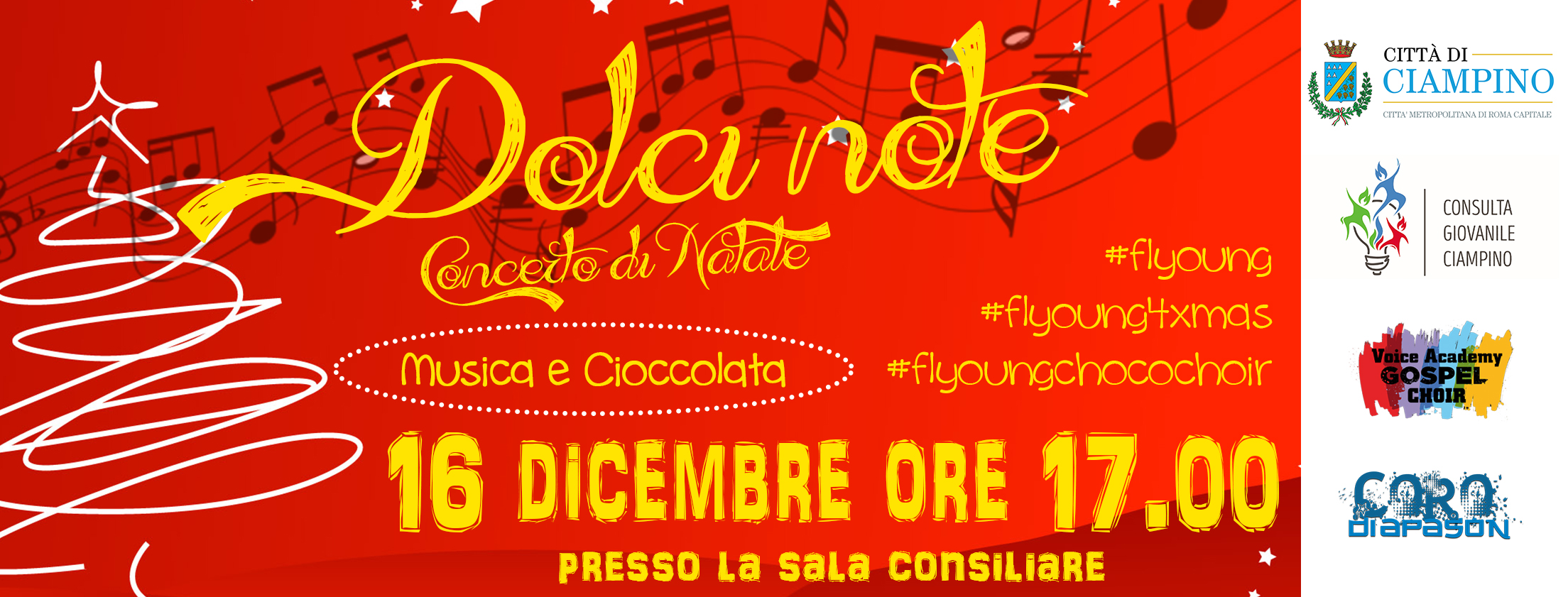 Venerdì 16 dicembre 2016, la Consulta Giovanile si presenta alla cittadinanza con il concerto di Natale "Dolci Note"