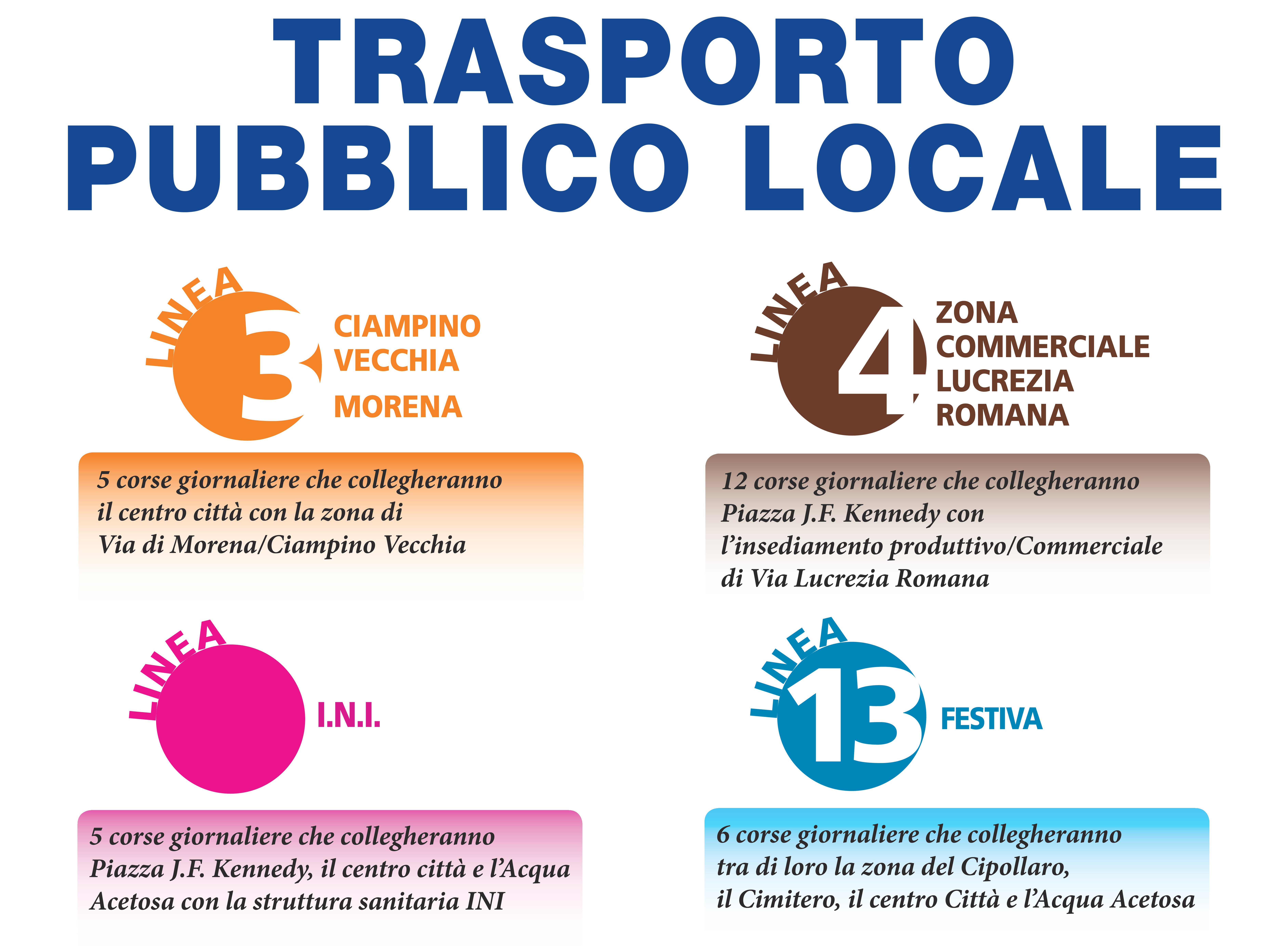 Schiaffini, trasporto pubblico locale: orari e percorsi sperimentali dal 18 aprile 2017