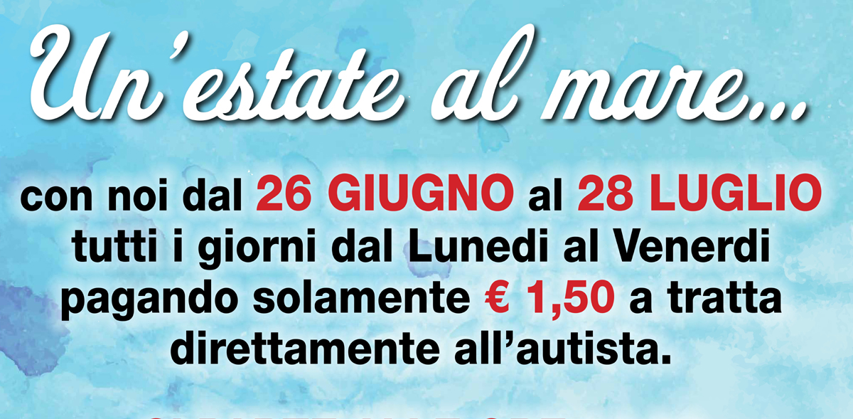 Estate 2017, attiva la nuova Linea Mare del trasporto pubblico Schiaffini
