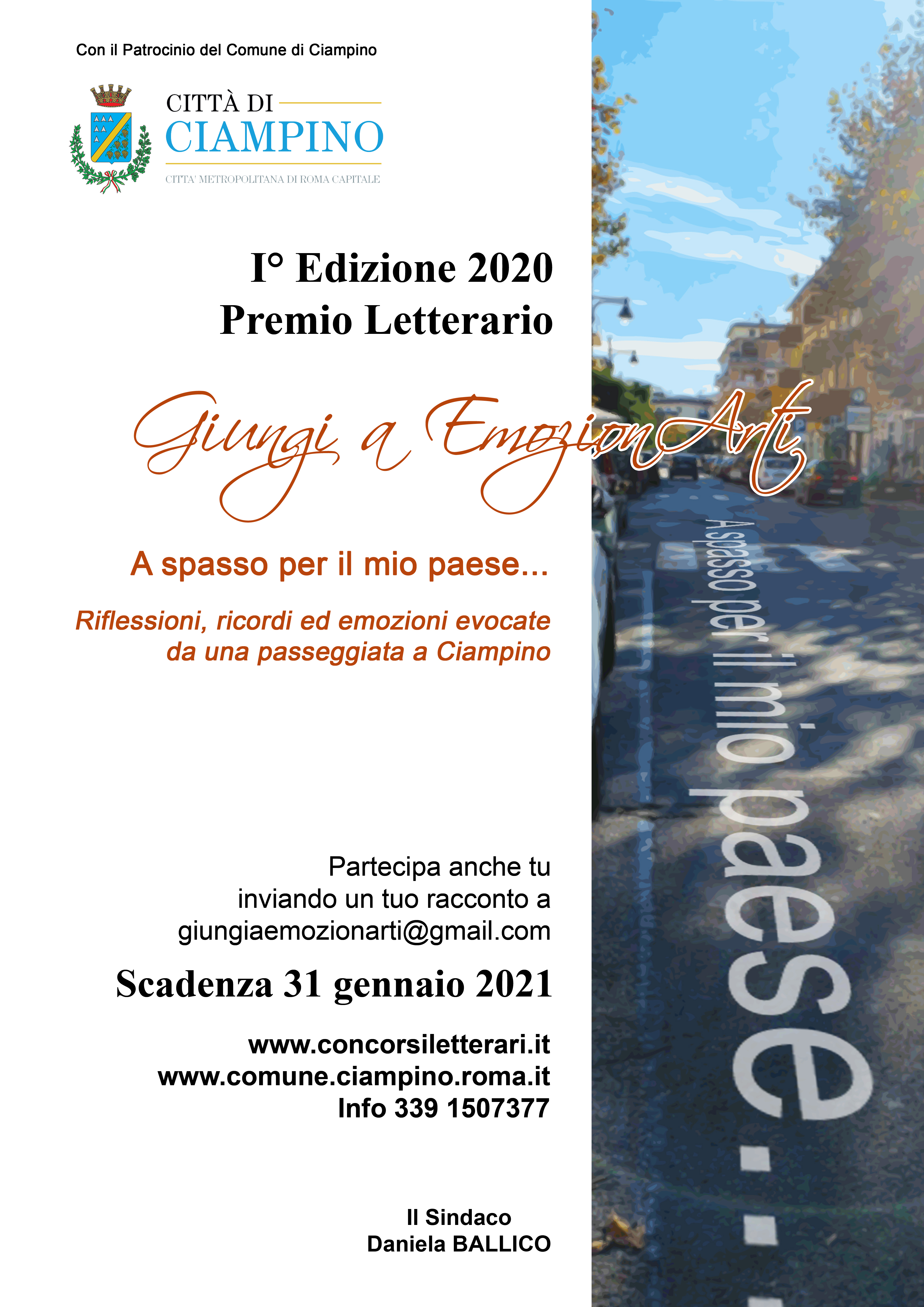Comunicato Stampa del Comune di Ciampino - Presentato il concorso creativo "A spasso per il mio Paese..."